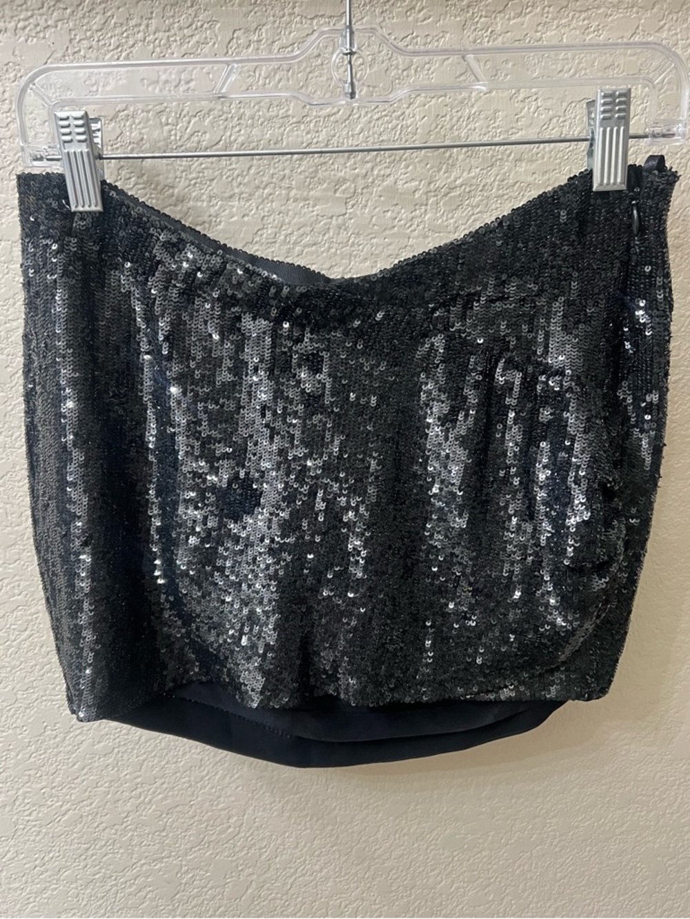 Haute Hippie Black Sequin Mini Skirt